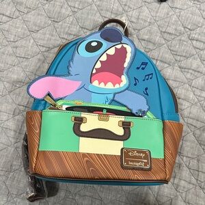 Loungefly Disney Lilo & Stitch Vinyl Record Player Mini Backpack